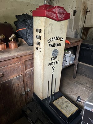 Lot 55 - A FAIRGROUND SCALES FORTUNE TELLER
"Your Wate...