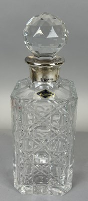 Lot 7 - ASPREY AND CO: A BRIERLEY CRYSTAL DECANTER WITH SILVER COLLAR