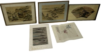 Lot 571 - A GROUP OF CHINESE PAINTINGS AND PRINTS (5)