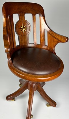 Lot 155 - A STARBAY ROTATING CAPTAINS CHAIR, rosewood...