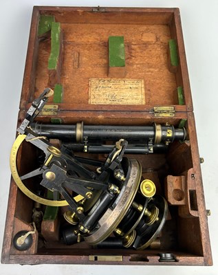 Lot 173 - ROYAL GEOGRAPHICAL SOCIETY: A CASED THEODOLITE...