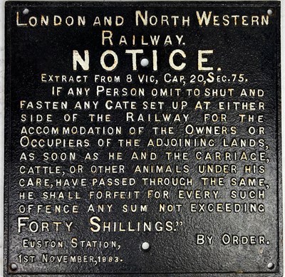 Lot 184 - RAILWAYANA: A LONDON AND NORTH WESTERN RAILWAY...