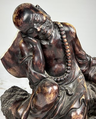 Lot 225 - TWO CHINESE HARDSTONE FIGURES, depicting...