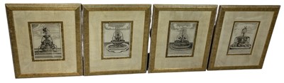 Lot 225 - A SET OF FOUR 17TH CENTURY COPPER PLATE ENGRAVINGS BY GEORGE ANDREAS BOCKLER (1648-1685)