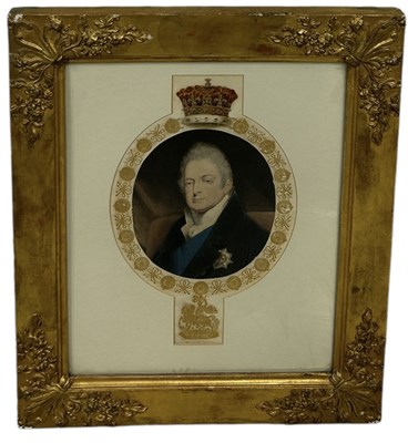 Lot 226 - A PRINT DEPICTING KING WILLIAM GEORGE IV CIRCA 1837