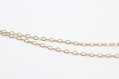 Lot 84 - A 9CT GOLD DIAMOND AND TOPAZ PENDANT NECKLACE (1.7g)