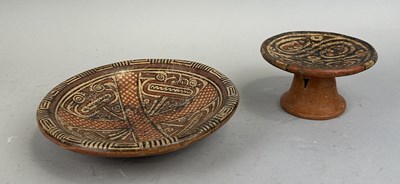 Lot 233 - A PRE-COLUMBIAN PEDESTAL DISH AND BOWL (2)