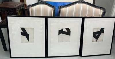 Lot 147 - A SET OF THREE MODERNIST ETCHINGS OF LIGHT AND...