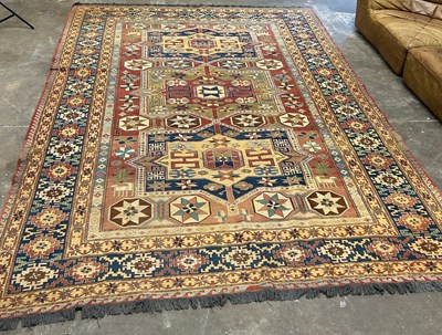 Lot 199 - A VERY LARGE KILIM RUG,

375cm x...