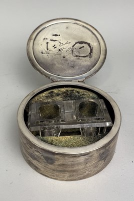 Lot 111 - GOLDSMITHS AND SILVERSMITHS: A SILVER INKWELL