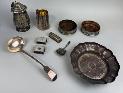 Lot 370 - A COLLECTION OF MOSTLY ANTIQUE SILVER PLATE