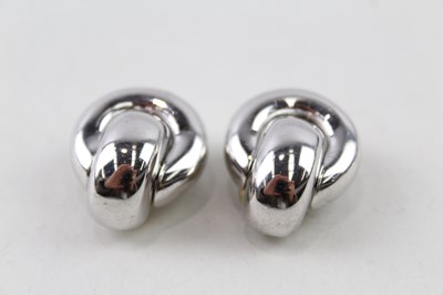 Lot 131 - CHRISTIAN DIOR SILVER TONE CLIP ON EARRINGS (28G)