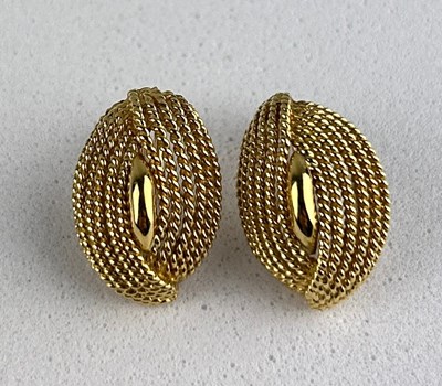 Lot 31 - A PAIR OF 18CT GOLD CLIP-ON EARRINGS, 

Total...