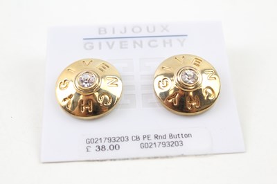 Lot 133 - GIVENCHY GOLD TONE STUD EARRINGS (16G)