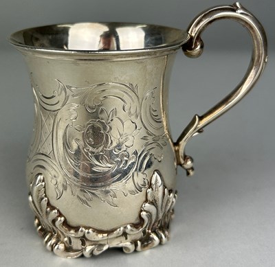 Lot 56 - A VICTORIAN SILVER CHRISTENING CUP PROBABLY BY...