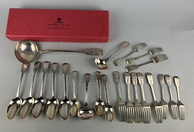 Lot 71 - A SILVER CUTLERY SET WITH THE HAILE FAMILY...