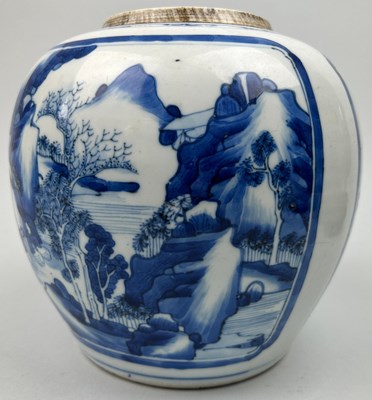 Lot 81 - A CHINESE PORCELAIN KANGXI JAR AND COVER, Qing...