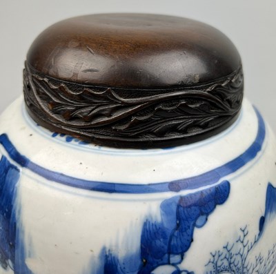 Lot 81 - A CHINESE PORCELAIN KANGXI JAR AND COVER, Qing...