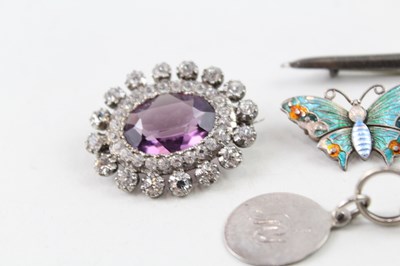 Lot 140 - A COLLECTION OF ANTIQUE SILVER JEWELLERY INC. CHARLES HORNER x 4 25g
