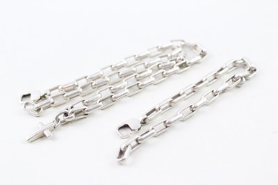 Lot 150 - COLLECTION OF STERLING SILVER JEWELLERY INC. NECKLACE, BRACELET X2 (72G)