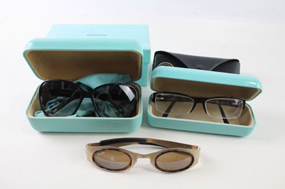 Lot 290 - SUNGLASSES DESIGNER GLASSES INC TIFFANY & CO, RAYBAN, CASES, PRESCRIPTION x 3