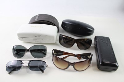 Lot 281 - DESIGNER SUNGLASSES ASSORTED BRANDED INC, VERSACE, PRADA, CASES x 4