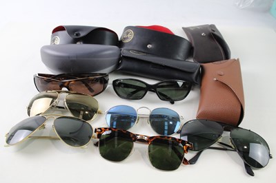 Lot 280 - COLLECTION OF DESIGNER RAYBAN SUNGLASSES INC CASES x 5