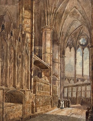 Lot 296 - A VICTORIAN WATERCOLOUR ON PAPER OF CANTERBURY...