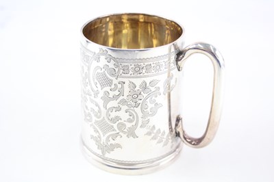 Lot 28 - VICTORIAN .925 STERLING SILVER CHRISTENING CUP