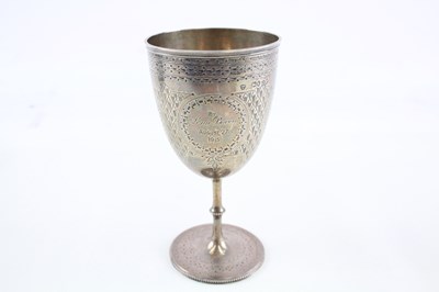 Lot 30 - VICTORIAN .925 STERLING SILVER CHALICE / DRINKING CUP