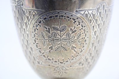 Lot 30 - VICTORIAN .925 STERLING SILVER CHALICE / DRINKING CUP