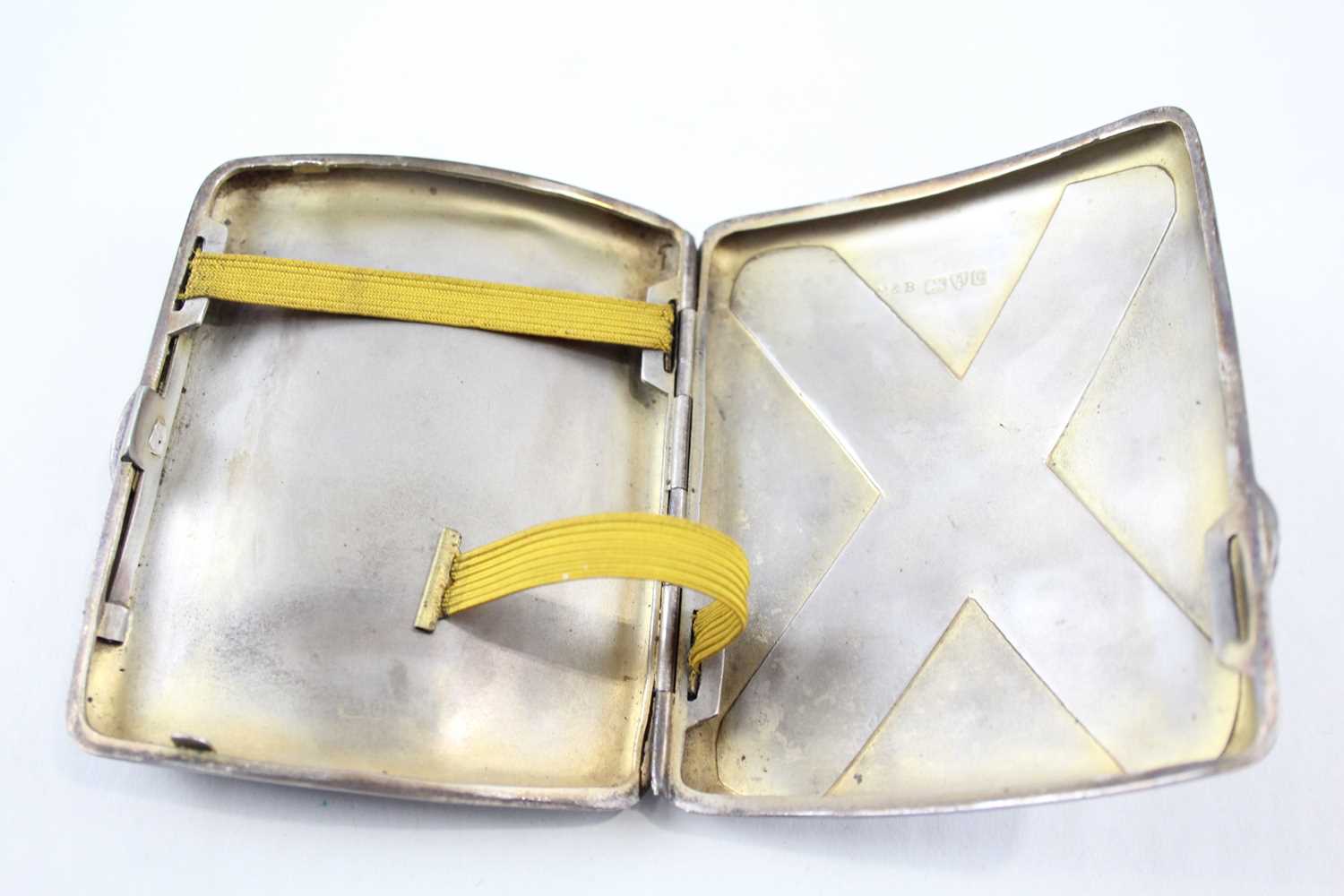 Lot 48 - ANTIQUE .925 STERLING SILVER CHESTER CURVED CIGARETTE CASE