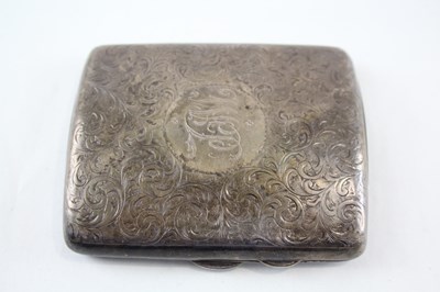Lot 48 - ANTIQUE .925 STERLING SILVER CHESTER CURVED CIGARETTE CASE