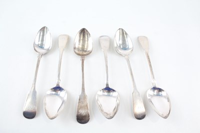 Lot 37 - 6X GEORGIAN .925 STERLING SILVER SCOTTISH TEASPOONS