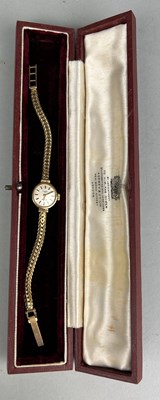 Lot 48 - A LADIES 9CT GOLD ROTARY WATCH, 

In antique...