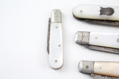 Lot 27 - 5X .925 STERLING SILVER ANTIQUE MOP FRUIT KNIVES