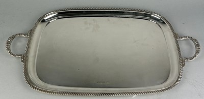 Lot 60 - AN ELIZABETH II SILVER TRAY BY PARKIN...