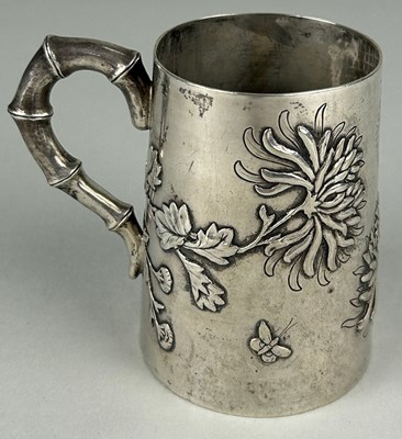 Lot 64 - A CHINESE EXPORT SILVER CUP MOST PROBABLY BY...