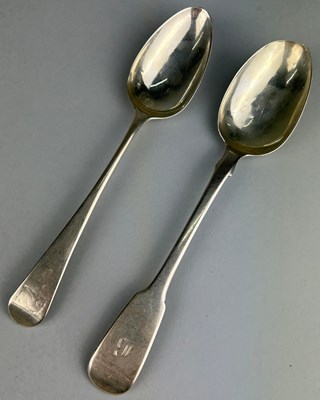 Lot 69 - TWO GEORGE III SILVER TABLESPOONS, 

One by...