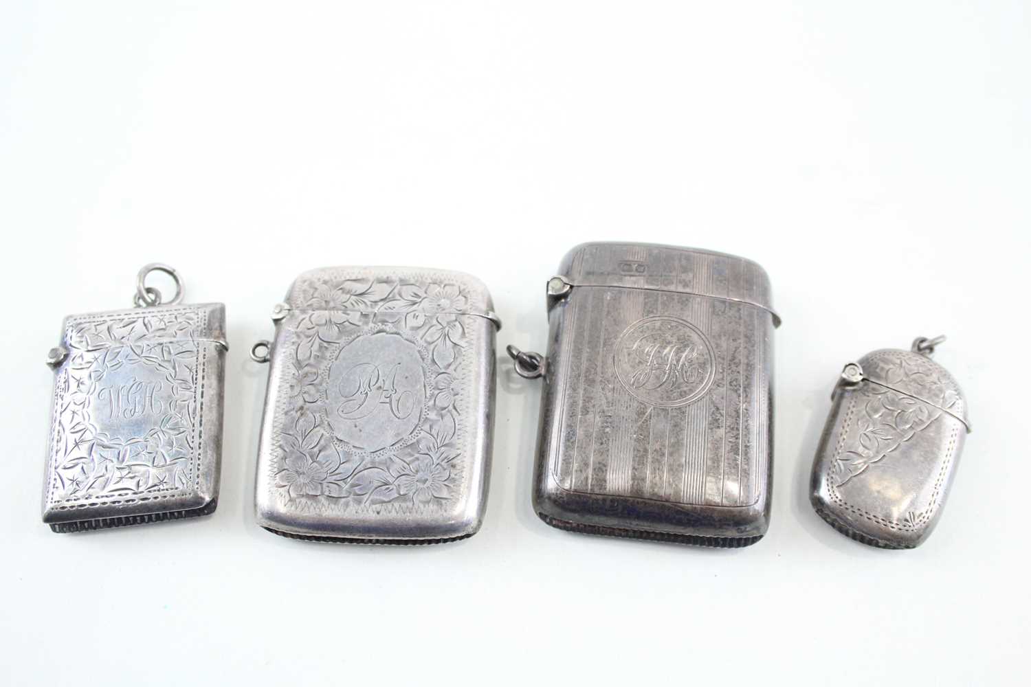 Lot 26 - 4X .925 STERLING SILVER VESTA CASES INC EDWARDIAN