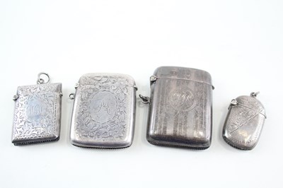 Lot 26 - 4X .925 STERLING SILVER VESTA CASES INC EDWARDIAN