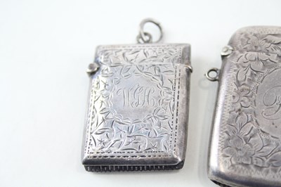 Lot 26 - 4X .925 STERLING SILVER VESTA CASES INC EDWARDIAN