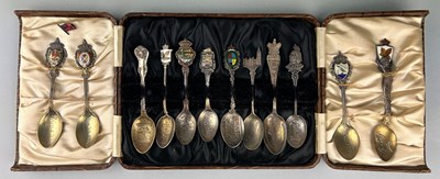 Lot 73 - A SET OF TWELVE STERLING SILVER SPOONS, 

Each...