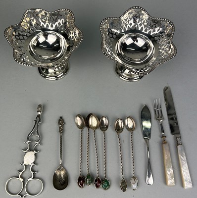 Lot 80 - A COLLECTION OF SMALL SILVER CUTLERY AND TWO...