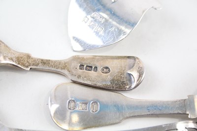 Lot 34 - 4X .925 STERLING SILVER SPOONS INC. ANTIQUE, CADDY ETC