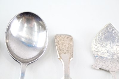 Lot 34 - 4X .925 STERLING SILVER SPOONS INC. ANTIQUE, CADDY ETC