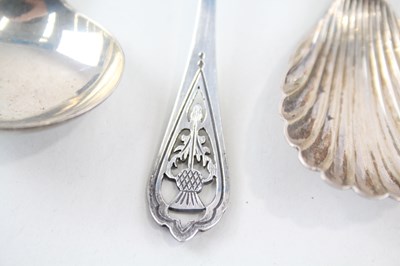 Lot 34 - 4X .925 STERLING SILVER SPOONS INC. ANTIQUE, CADDY ETC