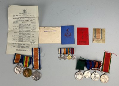 Lot 101 - A COLLECTION OF WWI MEDALS AWARDED TO H J...