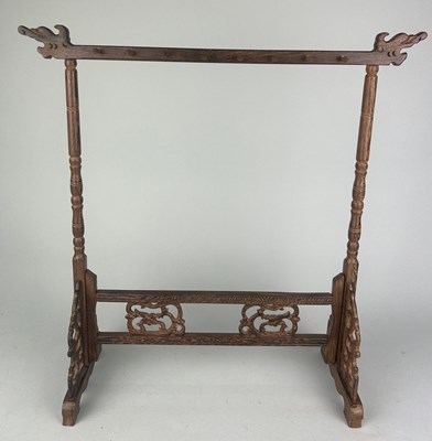 Lot 129 - A 20TH CENTURY CHINESE HARDWOOD TABLE TOP...