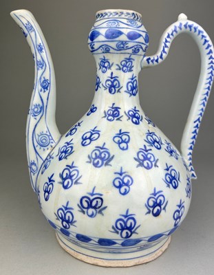 Lot 133 - AN OTTOMAN KUTHAHYA OR JUG BLUE AND WHITE...